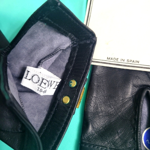 Women's LOEWE Black Leather W/interlocking LL logo Size 7.5 - Picture 8 of 8